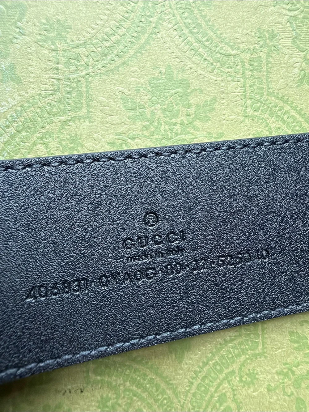 Gucci Black Leather Belt with Gold Double G Buckle